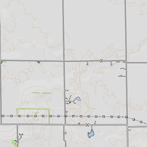 OpenTopoMap map of Dry Branch, IL