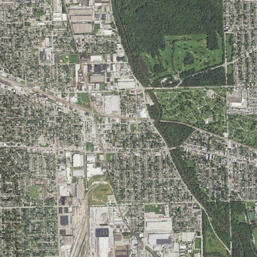 Aerial imagery of East School, IL