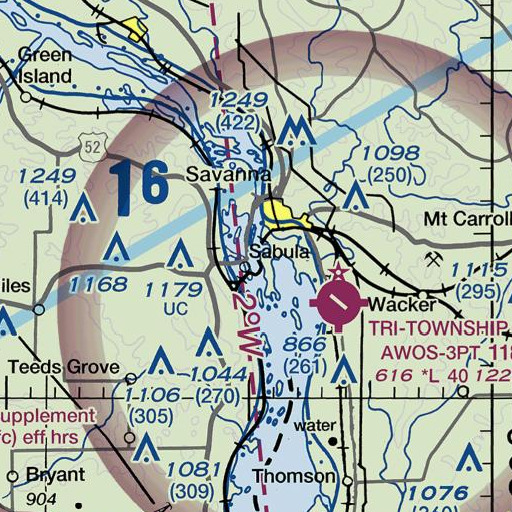 FAA VFR chart of Edick Lake, IL