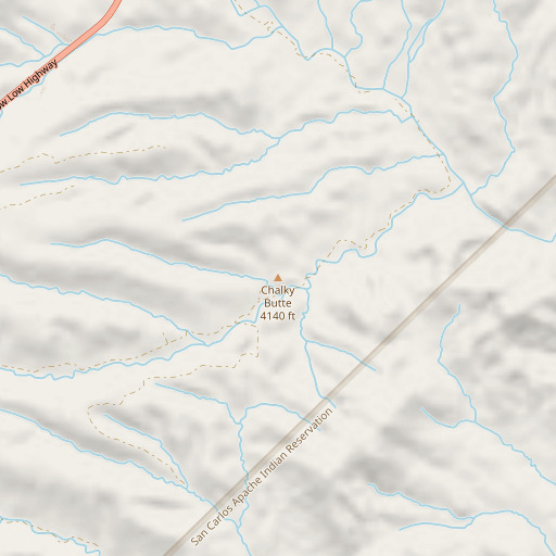 OpenStreetMap map of Chalky Butte, AZ