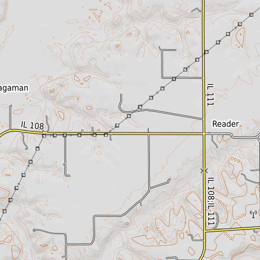 OpenTopoMap map of Eureka School (historical), IL