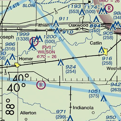 FAA VFR chart of Fairmount, IL