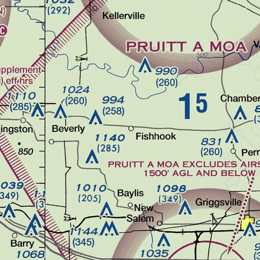 FAA VFR chart of Fishhook, IL