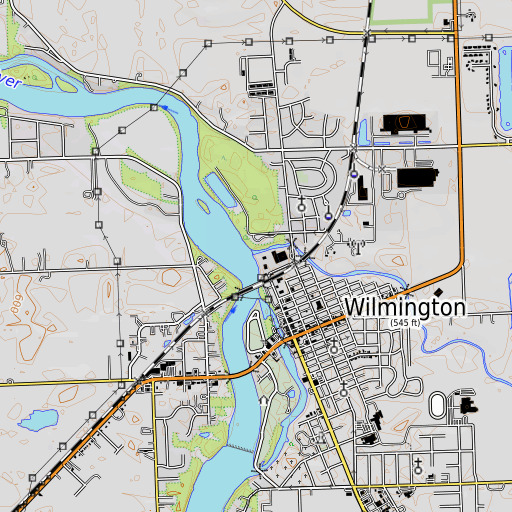 OpenTopoMap map of Forked Creek, IL