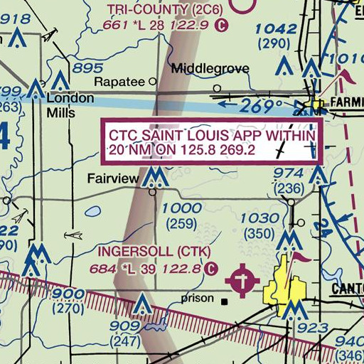 FAA VFR chart of Shumaker Cemetery, IL