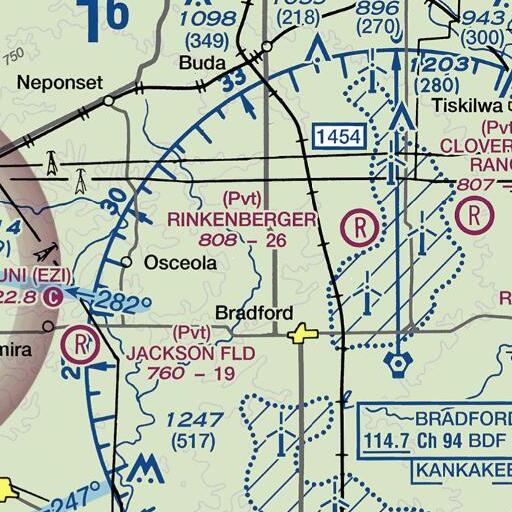 FAA VFR chart of Fox Creek, IL