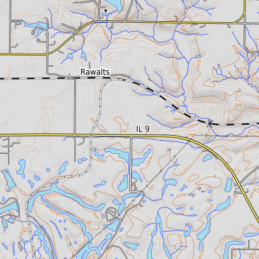 OpenTopoMap map of Franklin School (historical), IL