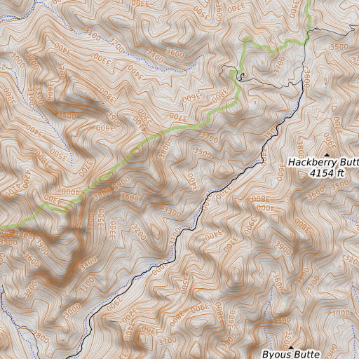 OpenTopoMap map of Maverick Spring, AZ