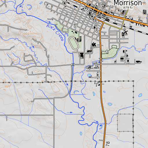 OpenTopoMap map of French Creek, IL