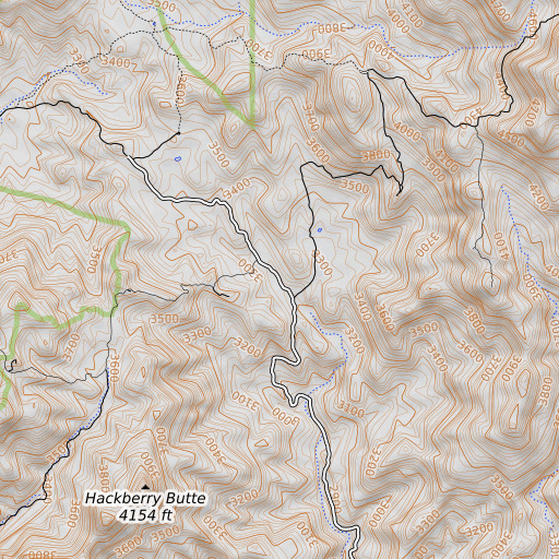 OpenTopoMap map of Mesquite Spring, AZ