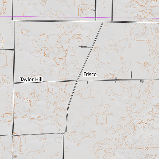 OpenTopoMap map of Frisco, IL