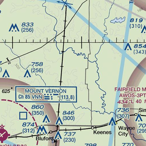 FAA VFR chart of Garrison Temple, IL
