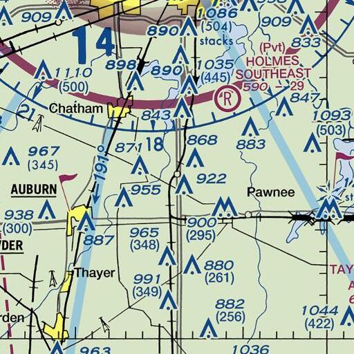 FAA VFR chart of Glenarm, IL