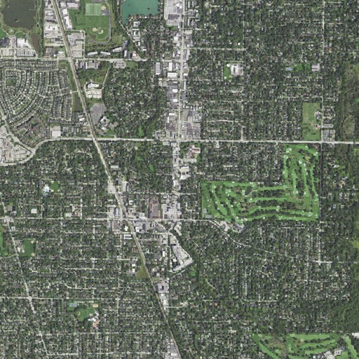 Aerial imagery of Glenview School, IL