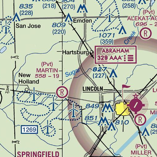 FAA VFR chart of Glenwild School (historical), IL