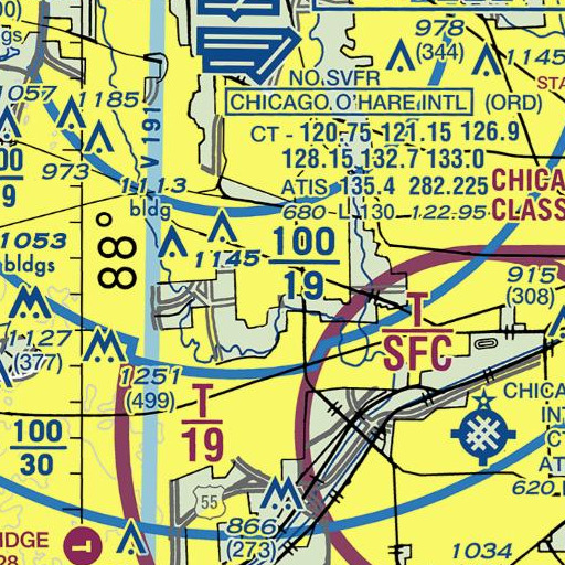 FAA VFR chart of Divine Infant School, IL