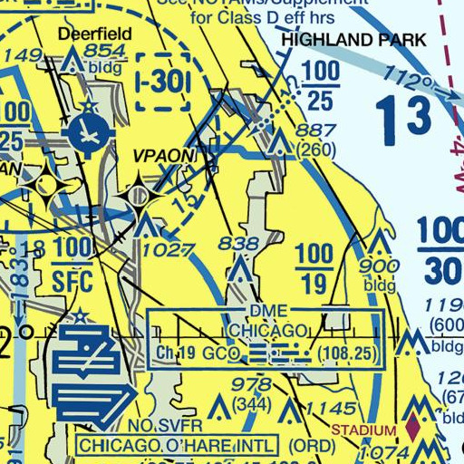 FAA VFR chart of Golf, IL