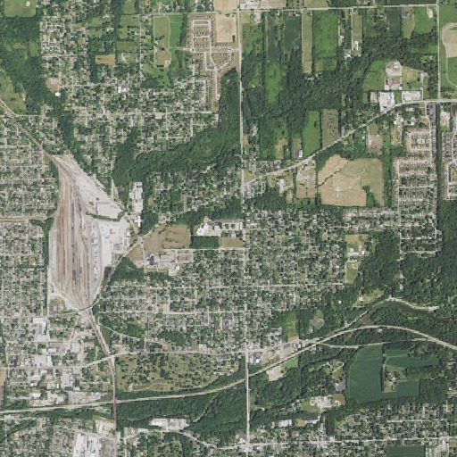 Aerial imagery of Gompers Junior High School, IL
