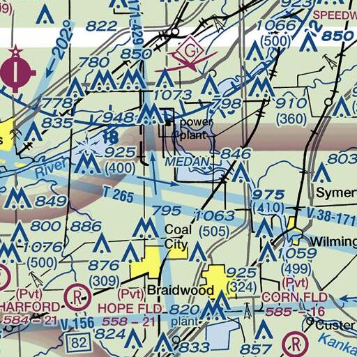 FAA VFR chart of Goose Lake School, IL