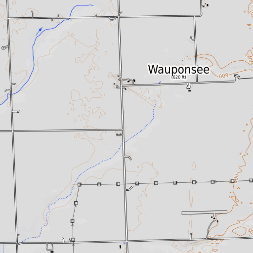 OpenTopoMap map of Gorham School, IL