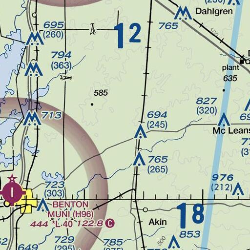 FAA VFR chart of Granny Creek, IL