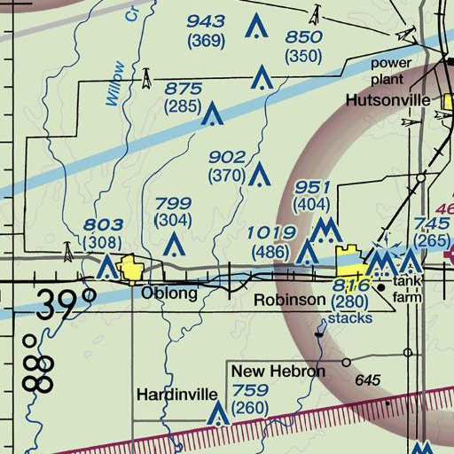 FAA VFR chart of Grassy Creek, IL