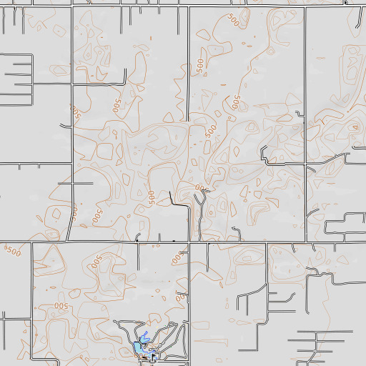 OpenTopoMap map of Grassy Creek, IL