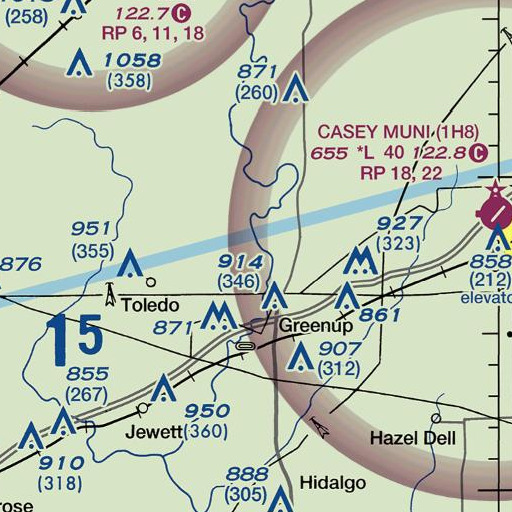 FAA VFR chart of Graveyard Hill, IL