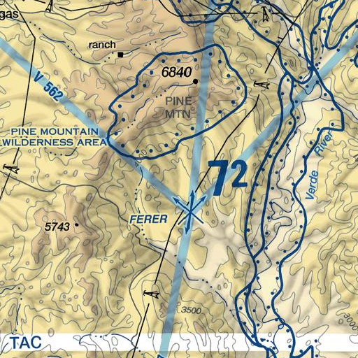FAA VFR chart of Lower Red Creek Spring, AZ