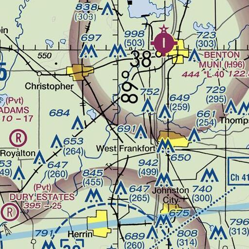 FAA VFR chart of Green River, IL