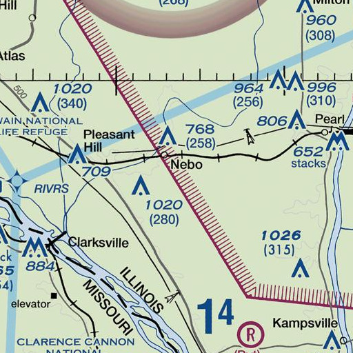 FAA VFR chart of Hack Cemetery, IL