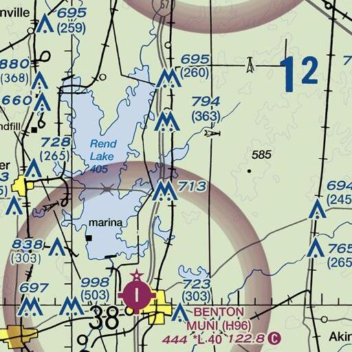 FAA VFR chart of Hamilton Branch, IL
