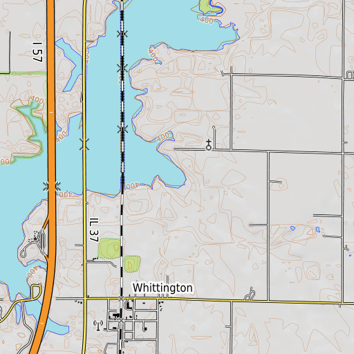 OpenTopoMap map of Hamilton Branch, IL