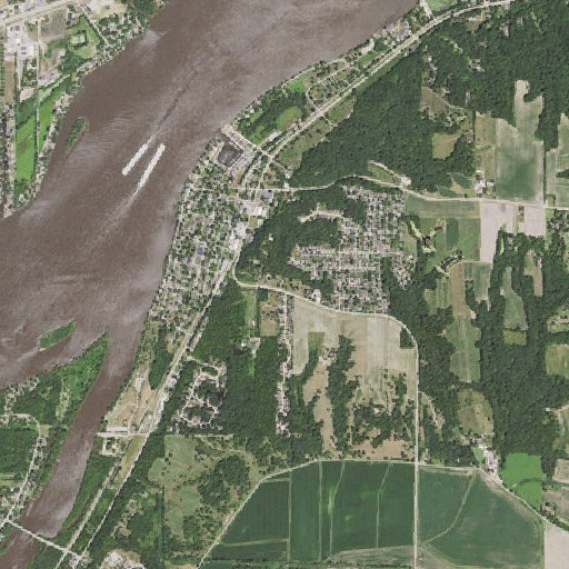 Aerial imagery of Hampton Cemetery, IL