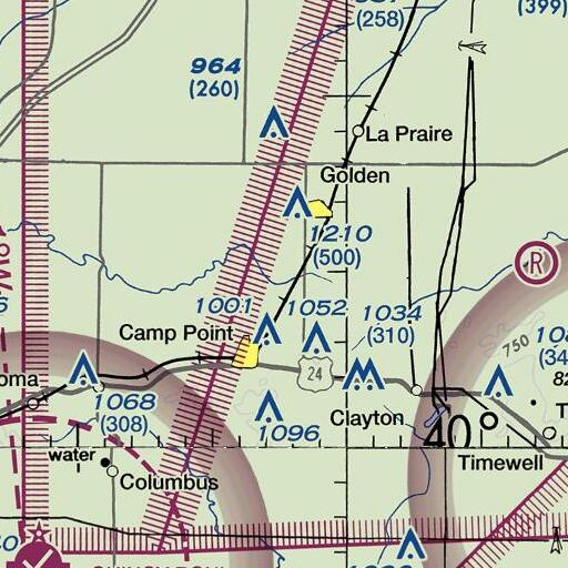 FAA VFR chart of Hebron Cemetery, IL