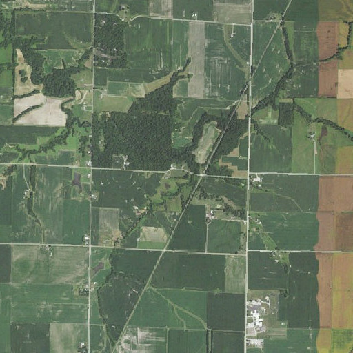 Aerial imagery of Hebron Cemetery, IL