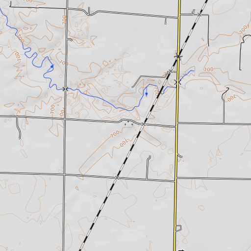 OpenTopoMap map of Hebron Cemetery, IL