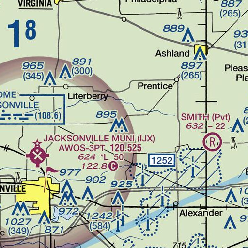 FAA VFR chart of Hebron School (historical), IL