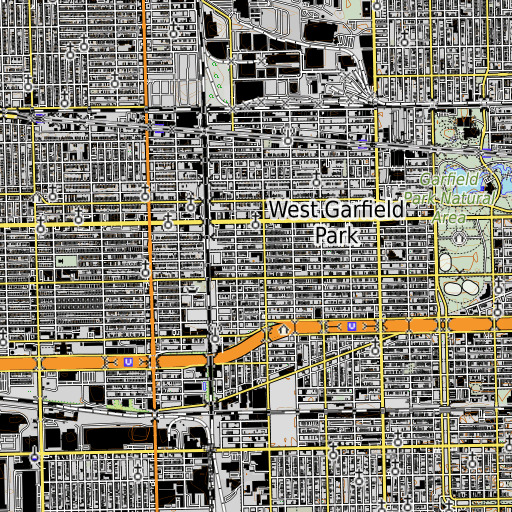OpenTopoMap map of Hefferan Elementary School, IL