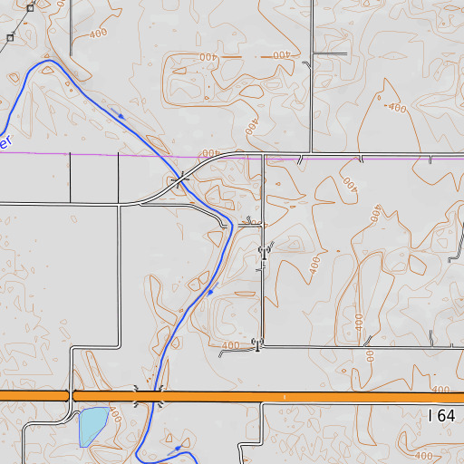 OpenTopoMap map of Height Shoals, IL