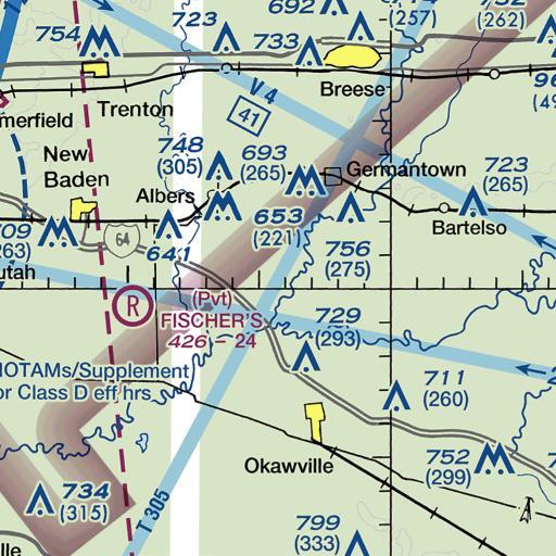 FAA VFR chart of Heimanns Levee, IL