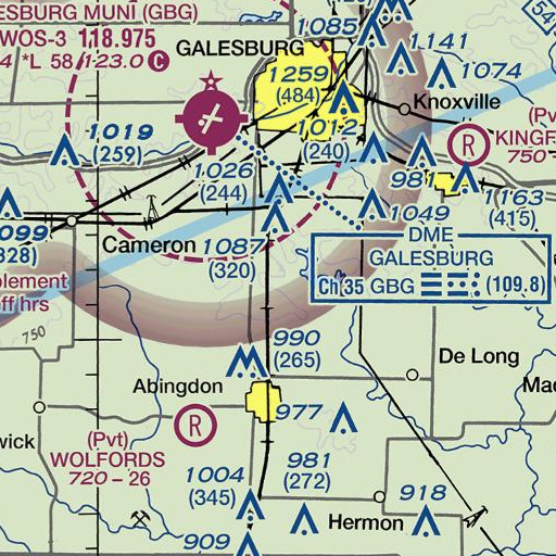FAA VFR chart of Heller School (historical), IL