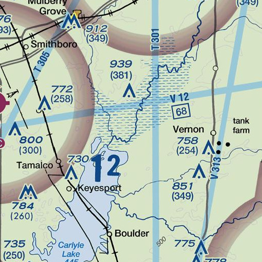 FAA VFR chart of Hem Pond, IL