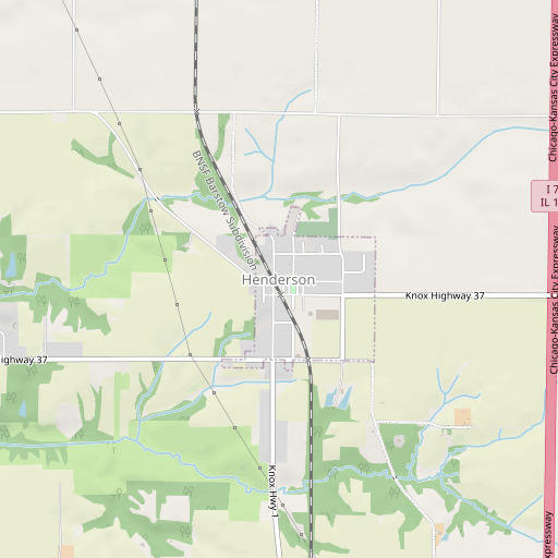 OpenStreetMap map of Henderson, IL