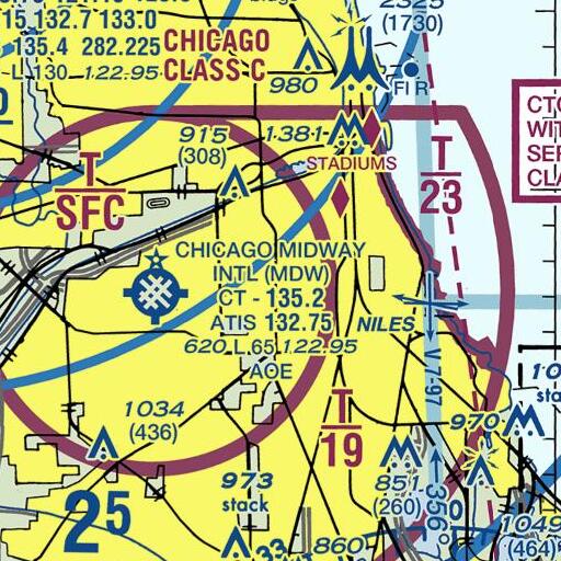 FAA VFR chart of Henderson School, IL