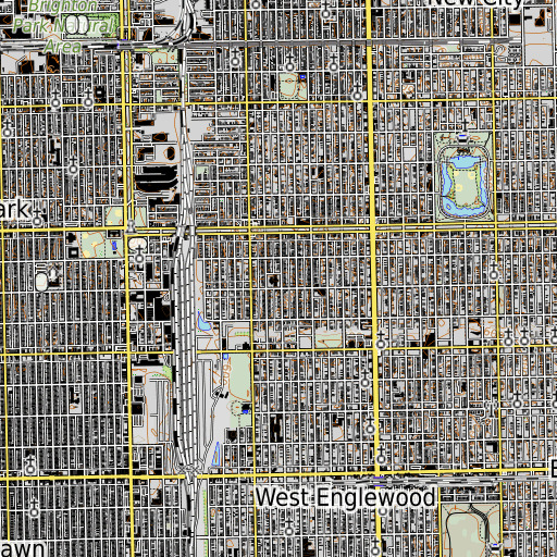 OpenTopoMap map of Henderson School, IL