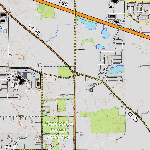 OpenTopoMap map of Henpeck, IL
