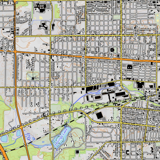 OpenTopoMap map of Henrietta Park, IL