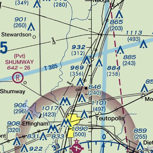 FAA VFR chart of Henry Creek, IL