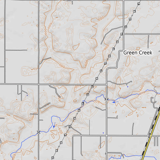 OpenTopoMap map of Henry Creek, IL